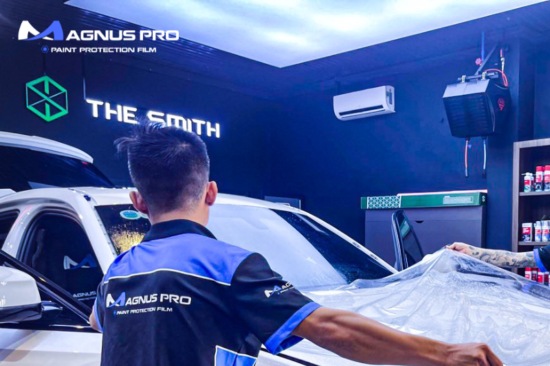 Thi công dán PPF Magnus Pro chuyên nghiệp tại xưởng