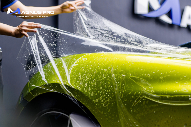 Kỹ thuật viên thi công dán PPF Magnus Pro chuyên nghiệp