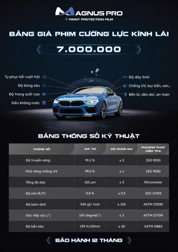 Bảng giá dán phim cường lực Magnus Pro